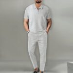 Short-sleeve polo shirt set Waffle-Knit Polo Set
