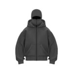 Men's Zip-Up Hoodie Double-Hood Masked Zip-Up Hoodie