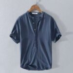 Short-sleeved shirt Short-Sleeve Linen-Cotton Shirt