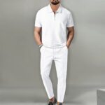 Short-sleeve polo shirt set Waffle-Knit Polo Set
