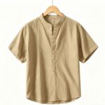 Short-sleeved shirt Short-Sleeve Linen-Cotton Shirt