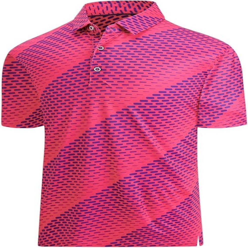 Digitally printed polo shirt 3D Digital-Print Short-Sleeve Polo
