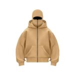 Men's Zip-Up Hoodie Double-Hood Masked Zip-Up Hoodie