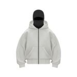 Men's Zip-Up Hoodie Double-Hood Masked Zip-Up Hoodie
