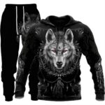 Digital-print sweatshirt and sweatpants set 3D Digital-Print Hoodie Set
