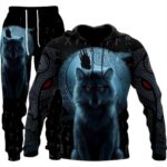 Digital-print sweatshirt and sweatpants set 3D Digital-Print Hoodie Set