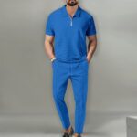 Short-sleeve polo shirt set Waffle-Knit Polo Set