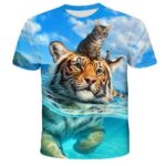 Digitally printed short-sleeve shirt 3D Digital-Print Short-Sleeve T-Shirt