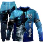 Digital-print sweatshirt and sweatpants set 3D Digital-Print Hoodie Set