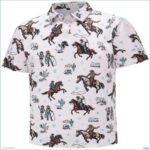 Digitally printed polo shirt 3D Digital-Print Short-Sleeve Polo