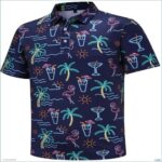 Digitally printed polo shirt 3D Digital-Print Short-Sleeve Polo