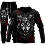 Digital-print sweatshirt and sweatpants set 3D Digital-Print Hoodie Set