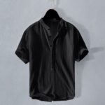 Short-sleeved shirt Short-Sleeve Linen-Cotton Shirt