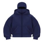 Men's Zip-Up Hoodie Double-Hood Masked Zip-Up Hoodie