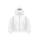 Men's Zip-Up Hoodie Double-Hood Masked Zip-Up Hoodie