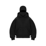 Men's Zip-Up Hoodie Double-Hood Masked Zip-Up Hoodie